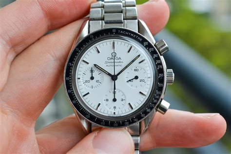 omega white face speedmaster